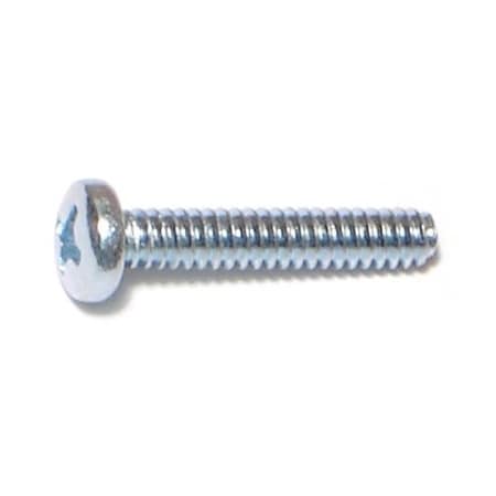 Midwest Fastener #6-32 x 3/4 in Phillips Pan Machine Screw, Zinc Plated Steel, 100 PK 07318